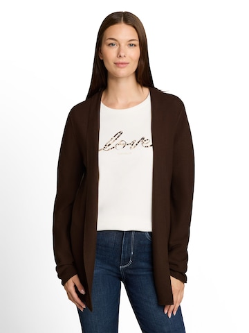 TOM TAILOR Knit Cardigan in Brown: front