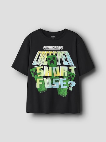 T-Shirt 'Minecraft' NAME IT en noir