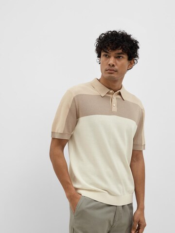 SELECTED HOMME Poloshirt 'MATTIS' in Beige