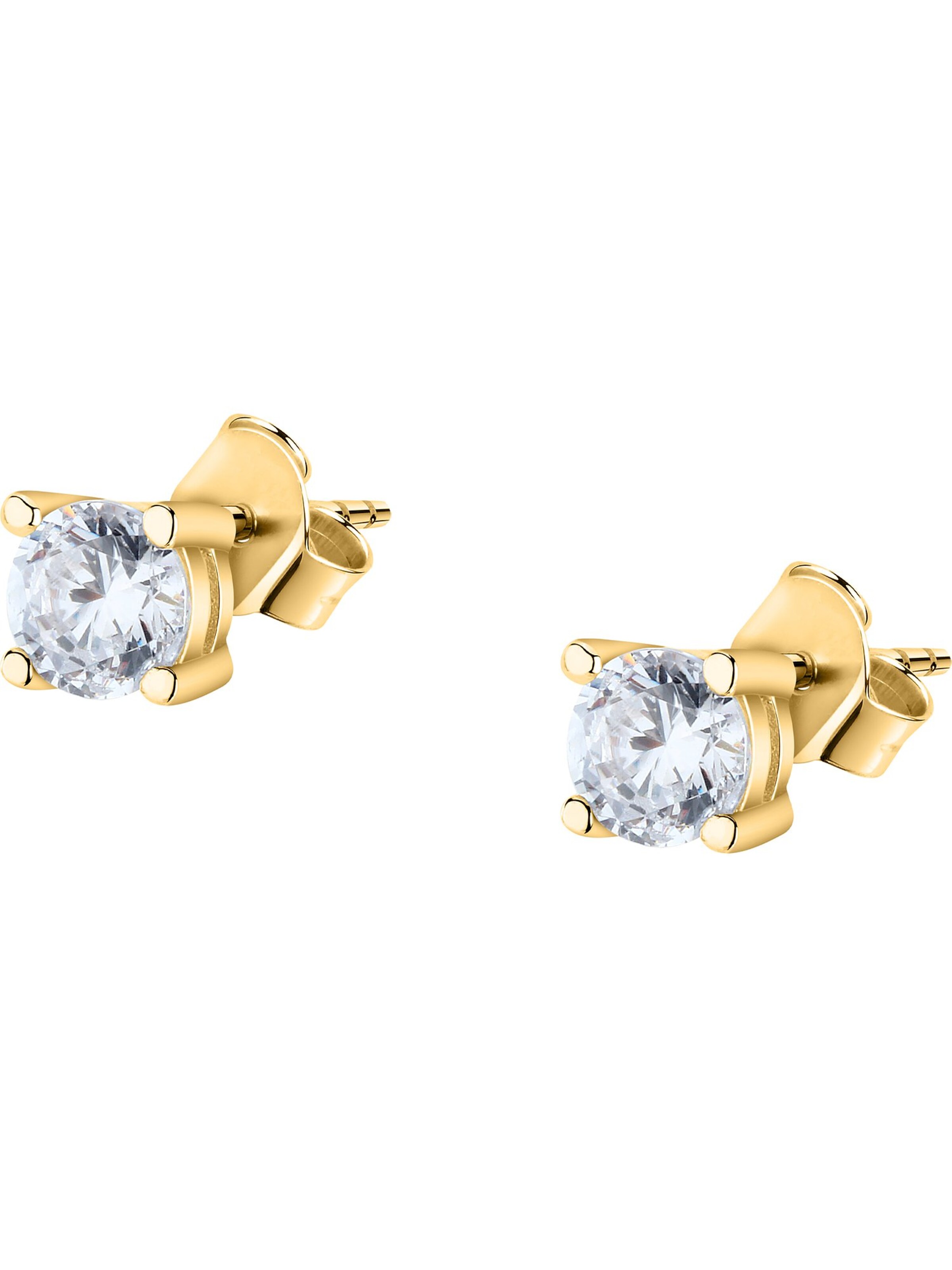 La Petite Story Earrings in Yellow: front