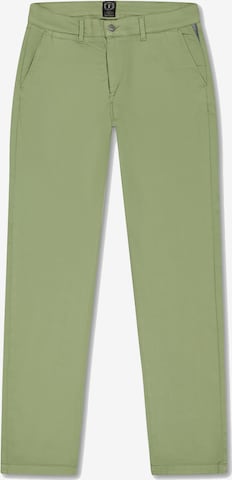 Le Temps Des Cerises Slimfit Chino 'Cesar' in Groen: voorkant