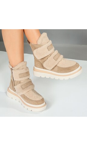 Ital-Design Stiefelette in Beige: Vorderseite