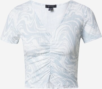 NEW LOOK T-Shirt 'MARBLE' in Blau: predná strana