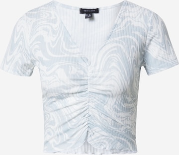 zils NEW LOOK T-Krekls 'MARBLE': no priekšpuses