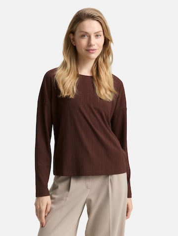 TOM TAILOR Shirt in Bruin: voorkant
