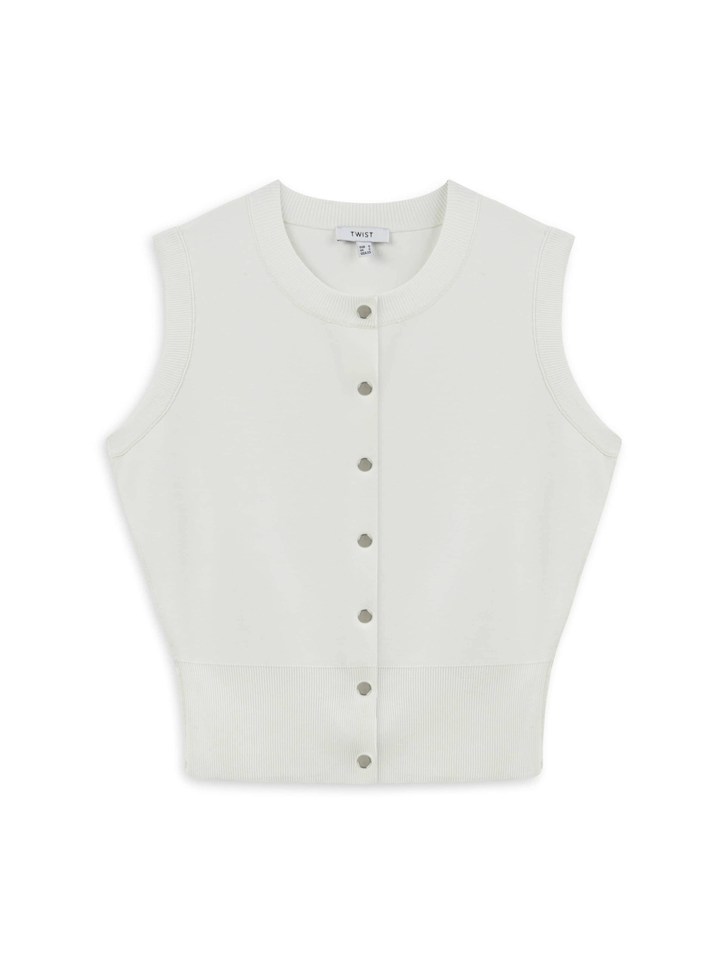 Gilet Twist en blanc : devant