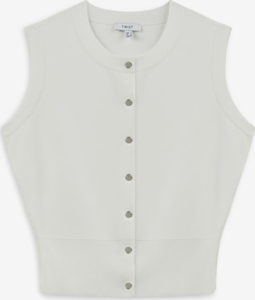 Twist Bodywarmer in Wit: voorkant