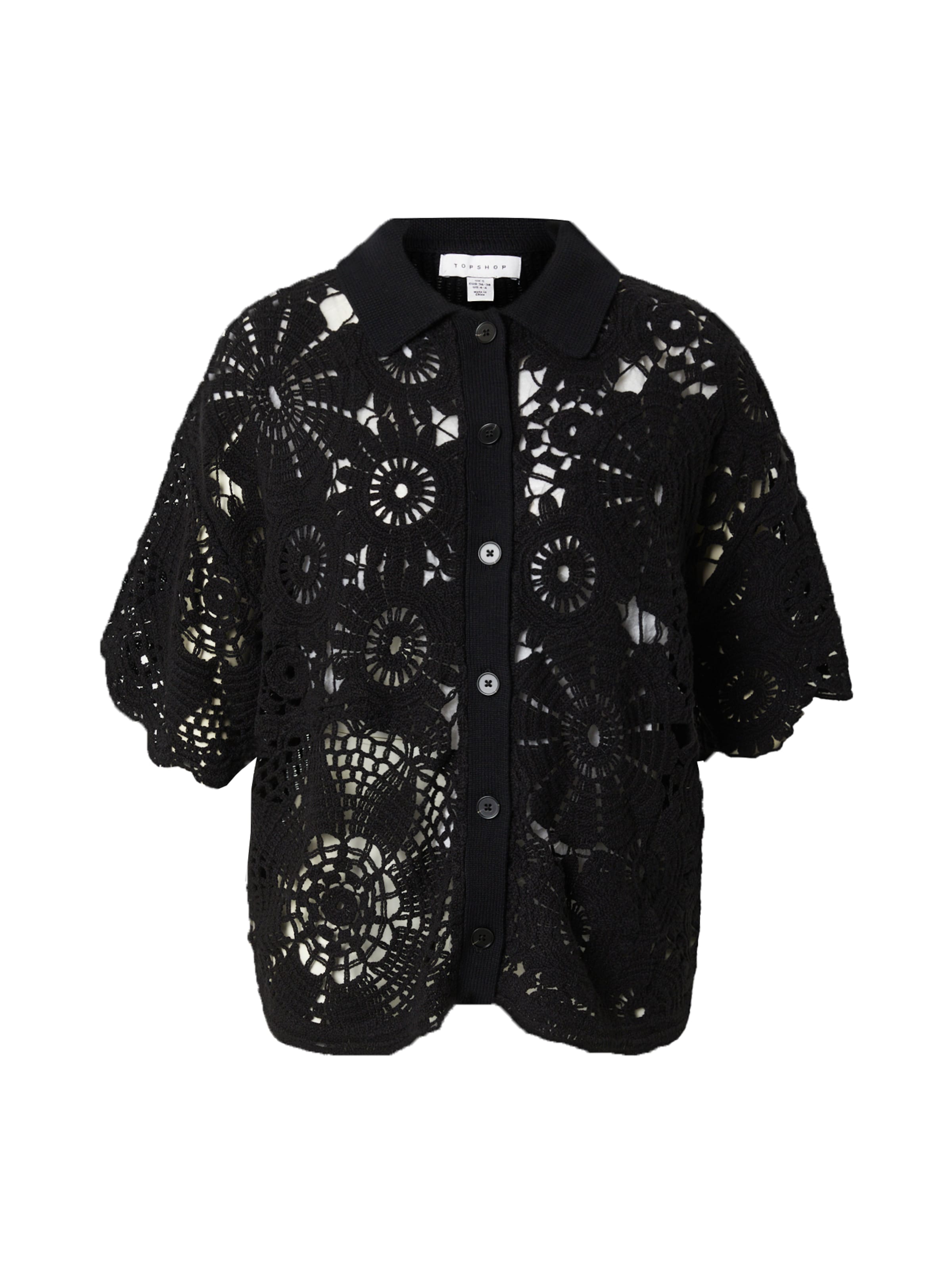 TOPSHOP Strickjacke in Schwarz: Vorderseite