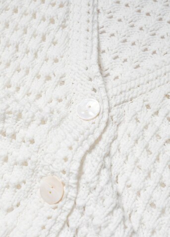 MANGO Strickjacke 'Santorin' in Weiß