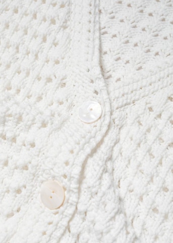 MANGO Knit Cardigan 'Santorin' in White