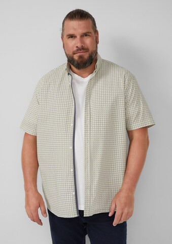 s.Oliver Men Big Sizes Regular Fit Hemd in Gelb: Vorderseite