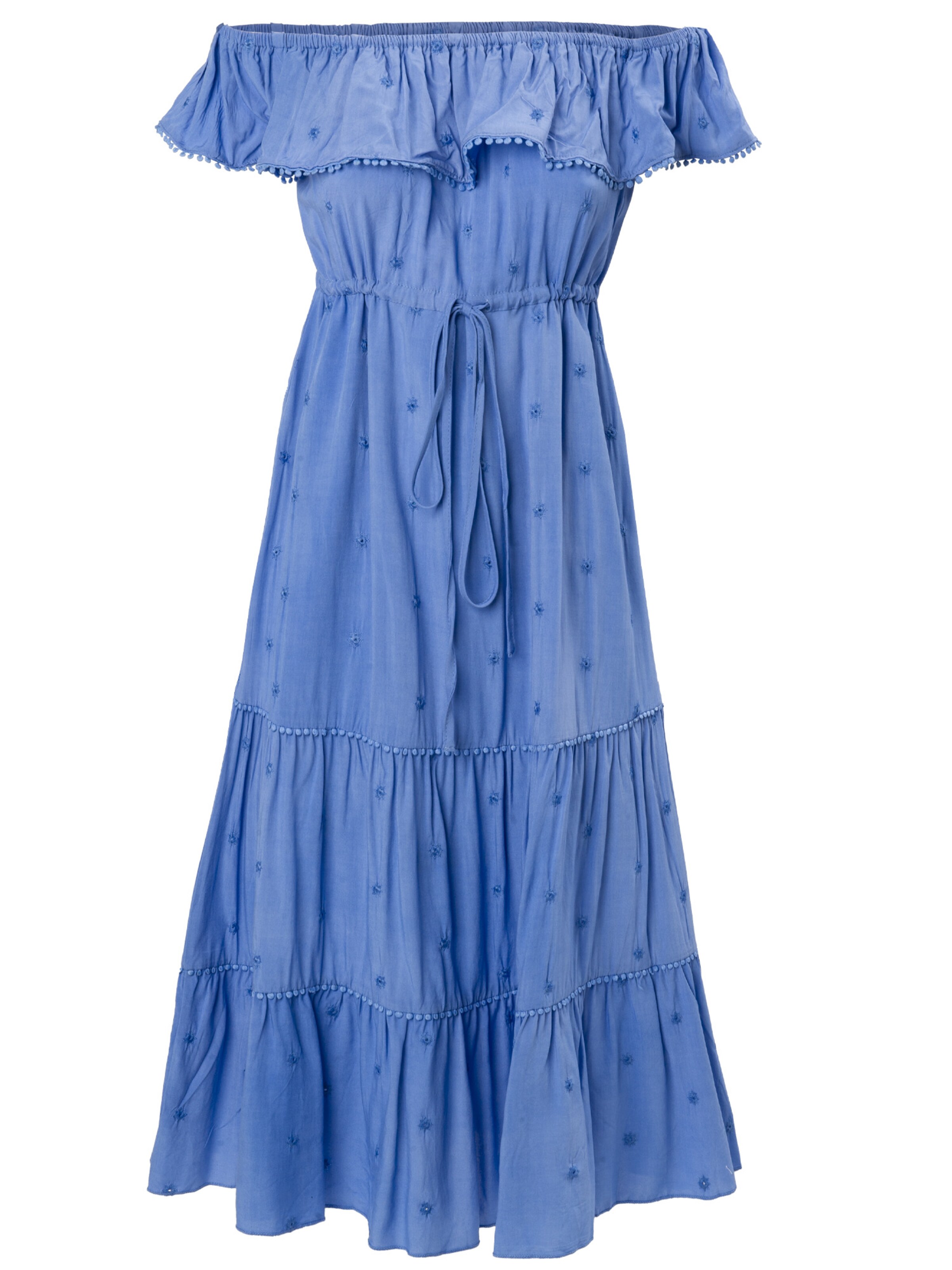 Rochie de la Influencer pe albastru: față