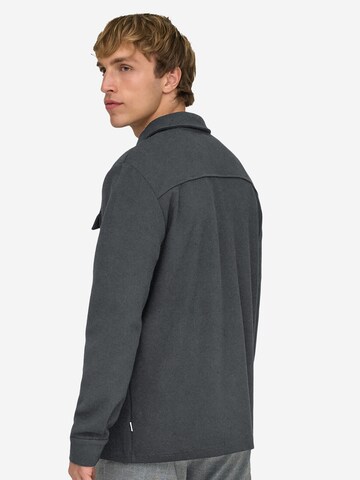 Only & Sons Regular fit Button Up Shirt 'Newkodyl' in Grey