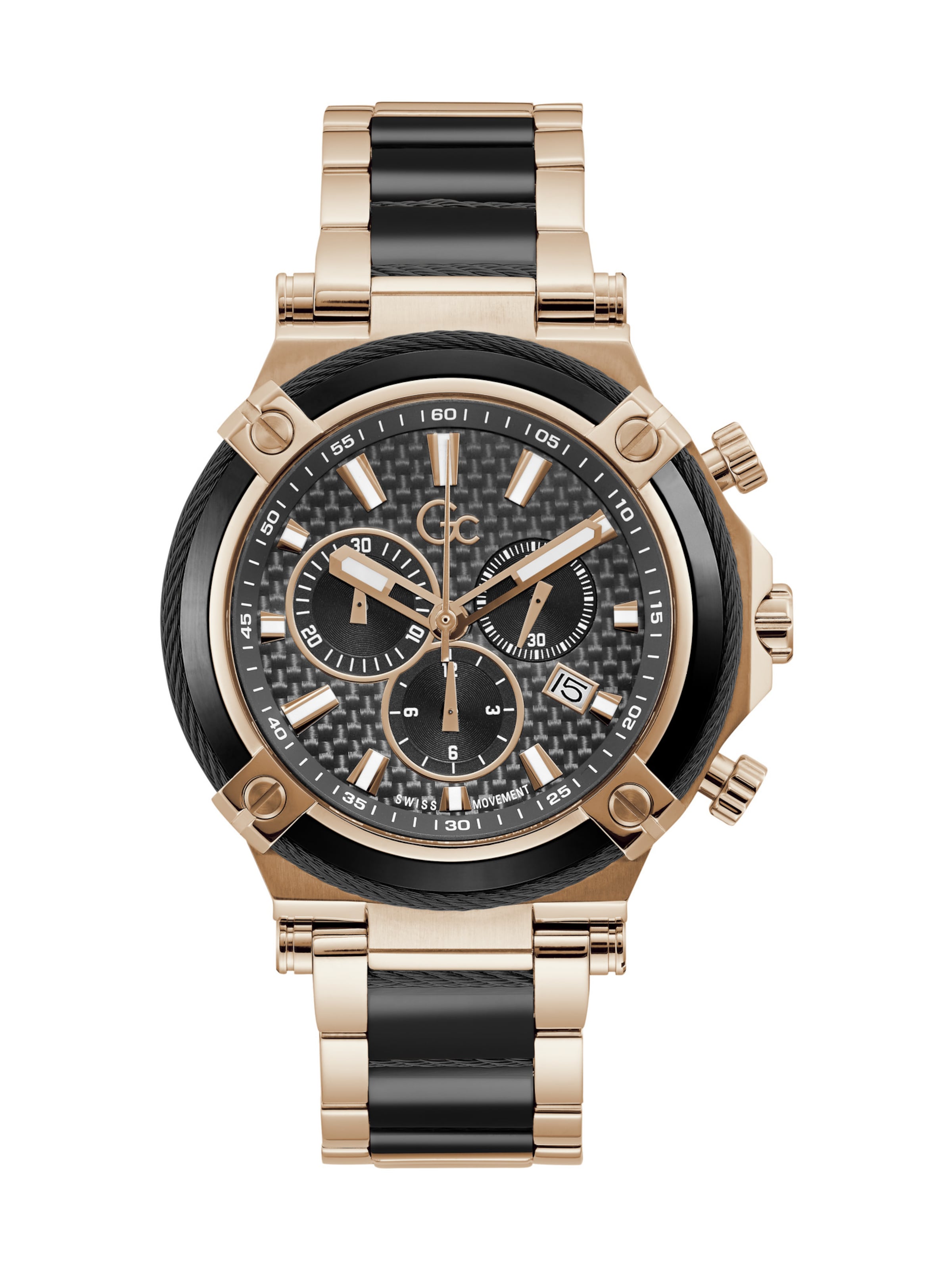 Gc Analoog horloge 'Gc CableSport' in Zwart: voorkant