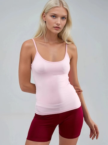 Busem Top in Pink: front