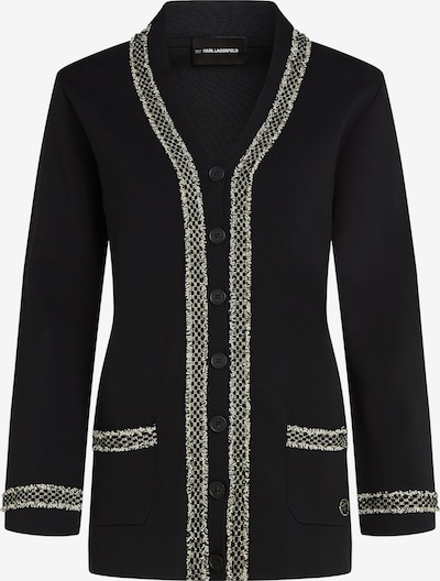 Karl Lagerfeld Pletená vesta - černá / barva bílé vlny, Produkt