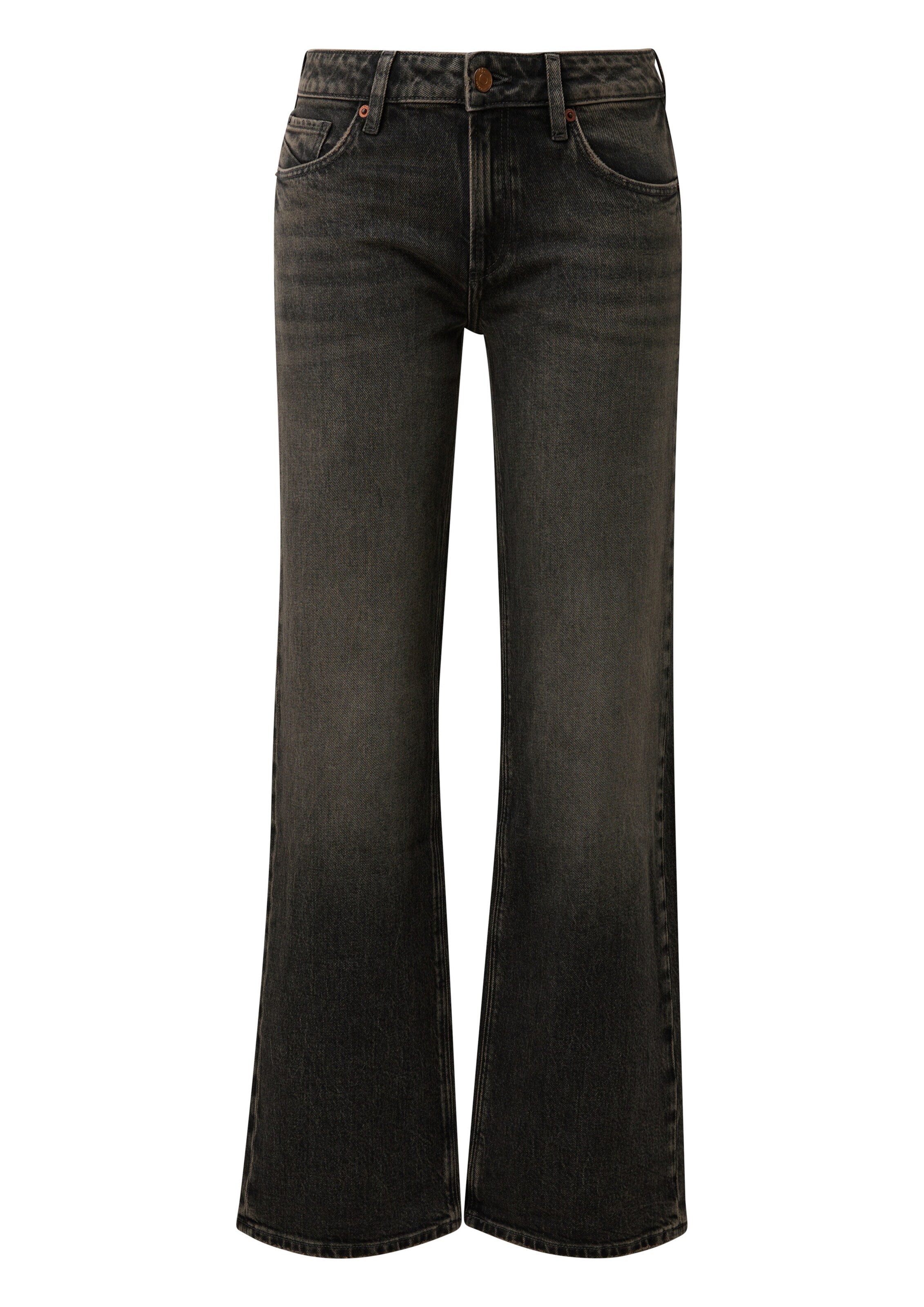 QS Wide Leg Jeans 'Catie' i grå: forside
