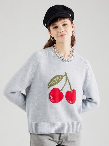 pilka Abercrombie & Fitch Megztinis 'MADELINE': priekis