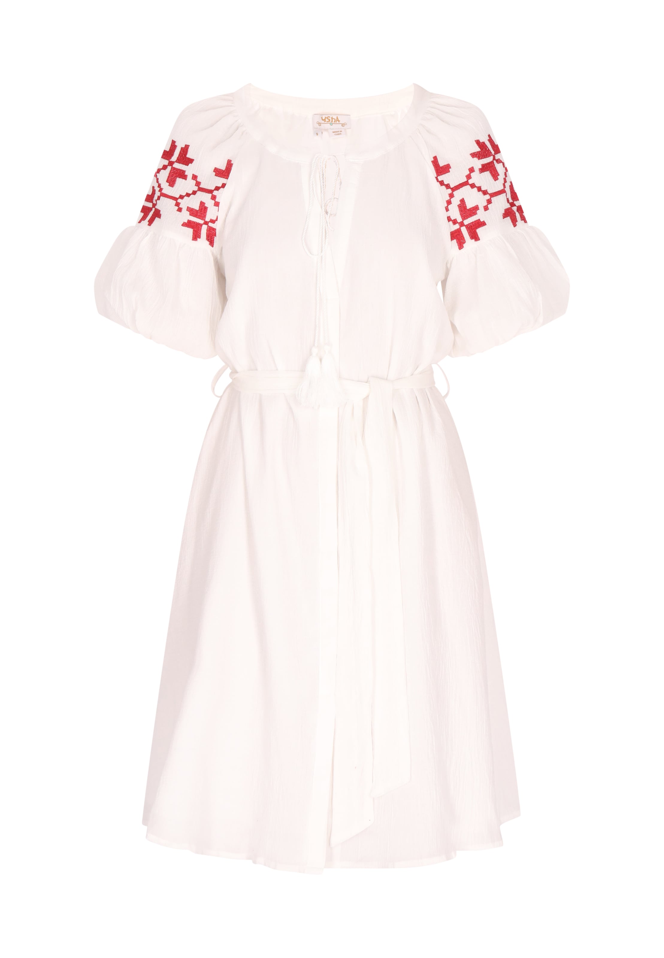 Rochie de vară de la usha FESTIVAL pe alb: față