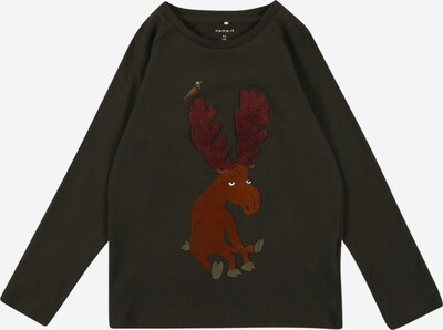 NAME IT Shirt in khaki / rostrot / merlot, Produktansicht