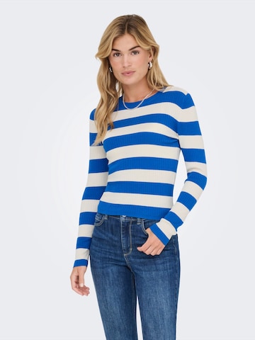 JDY Sweater 'JDYPLUM' in Blue: front