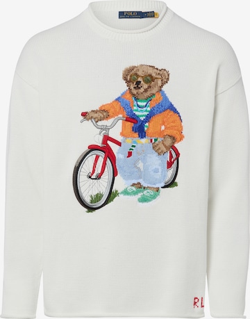 Pull-over Polo Ralph Lauren en blanc : devant