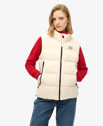 Superdry Bodywarmer in Wit: voorkant