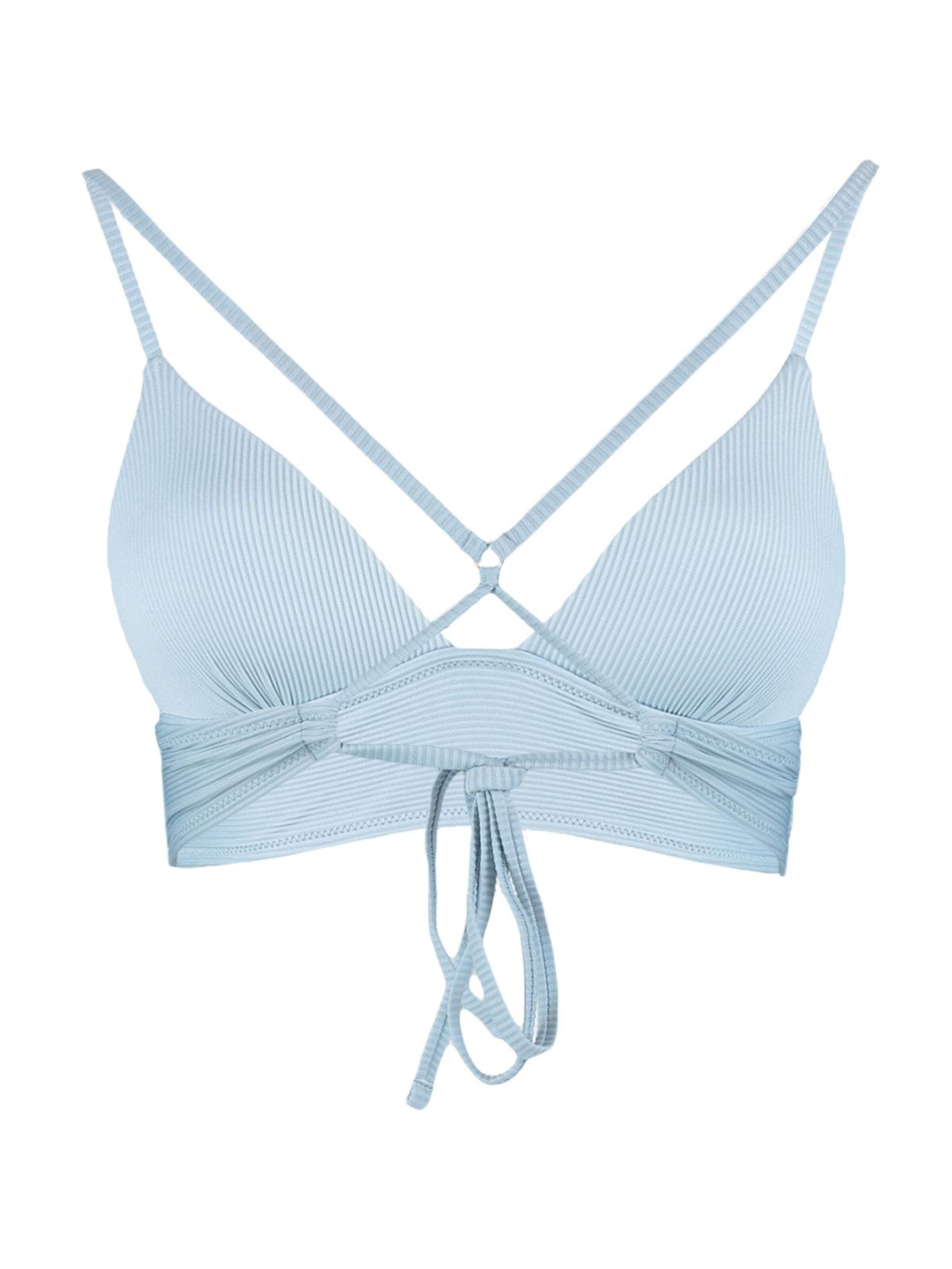 Trendyol Triangle Bikini top in Blue