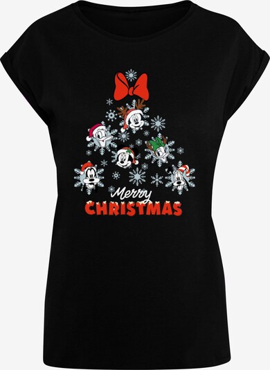 ABSOLUTE CULT T-shirt 'Mickey And Friends - Christmas Tree' en vert / rouge / noir / blanc, Vue avec produit
