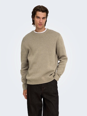 Only & Sons Sweater 'ONSTING' in Grey: front
