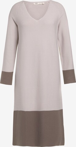 Ulla Popken Knitted dress in Beige: front