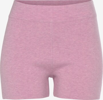 Elbsand Skinny Pants in Pink: front