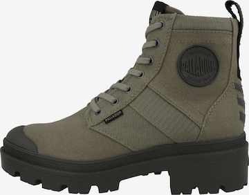 Palladium Lace-Up Ankle Boots in Green