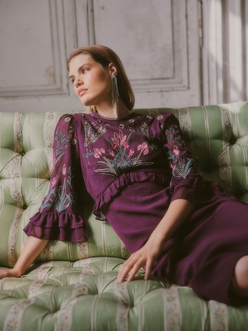 Robe love & roses en violet