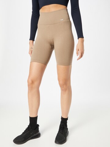 Skinny Pantalon de sport 'Espresso' aim'n en marron : devant