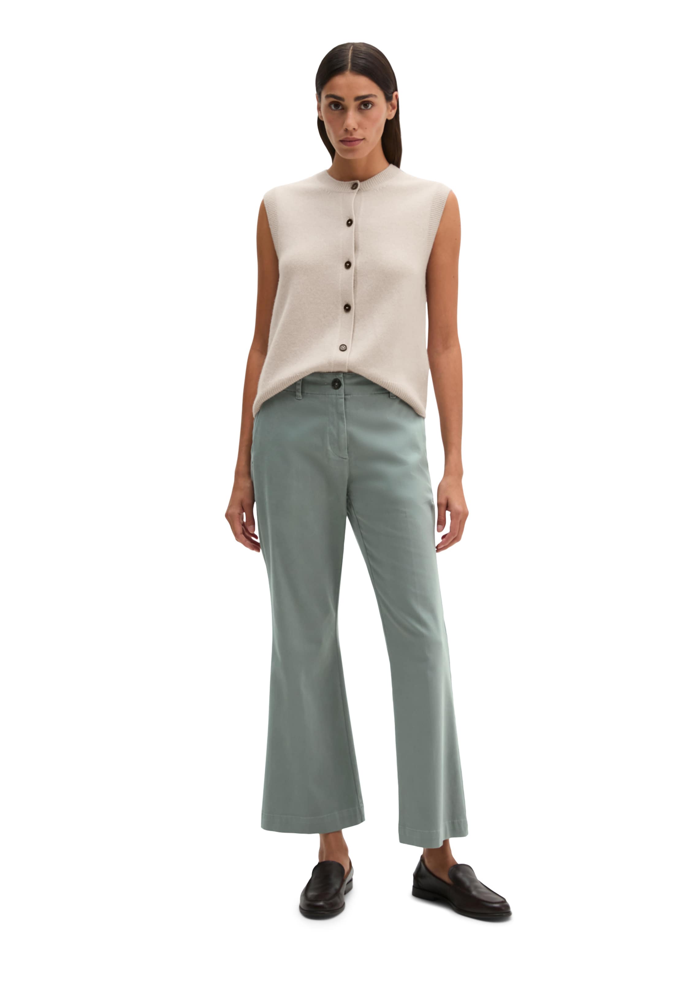 Marc O'Polo Flared Chino 'Marthe' in Blauw