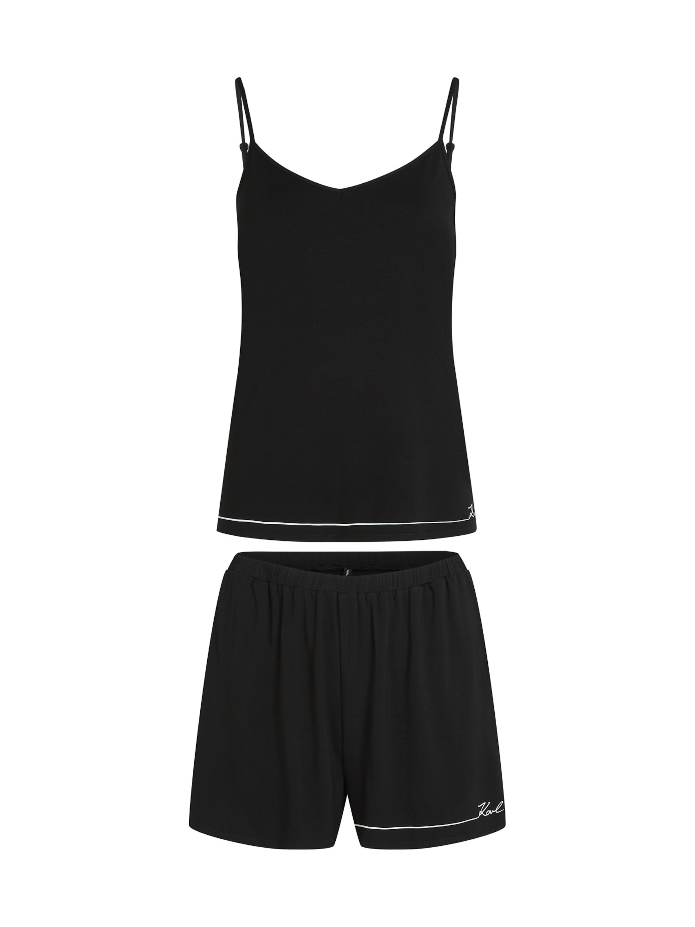 Karl Lagerfeld Shorty i sort / hvid, Produktvisning