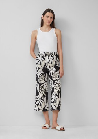 s.Oliver Wide Leg Hose in Schwarz