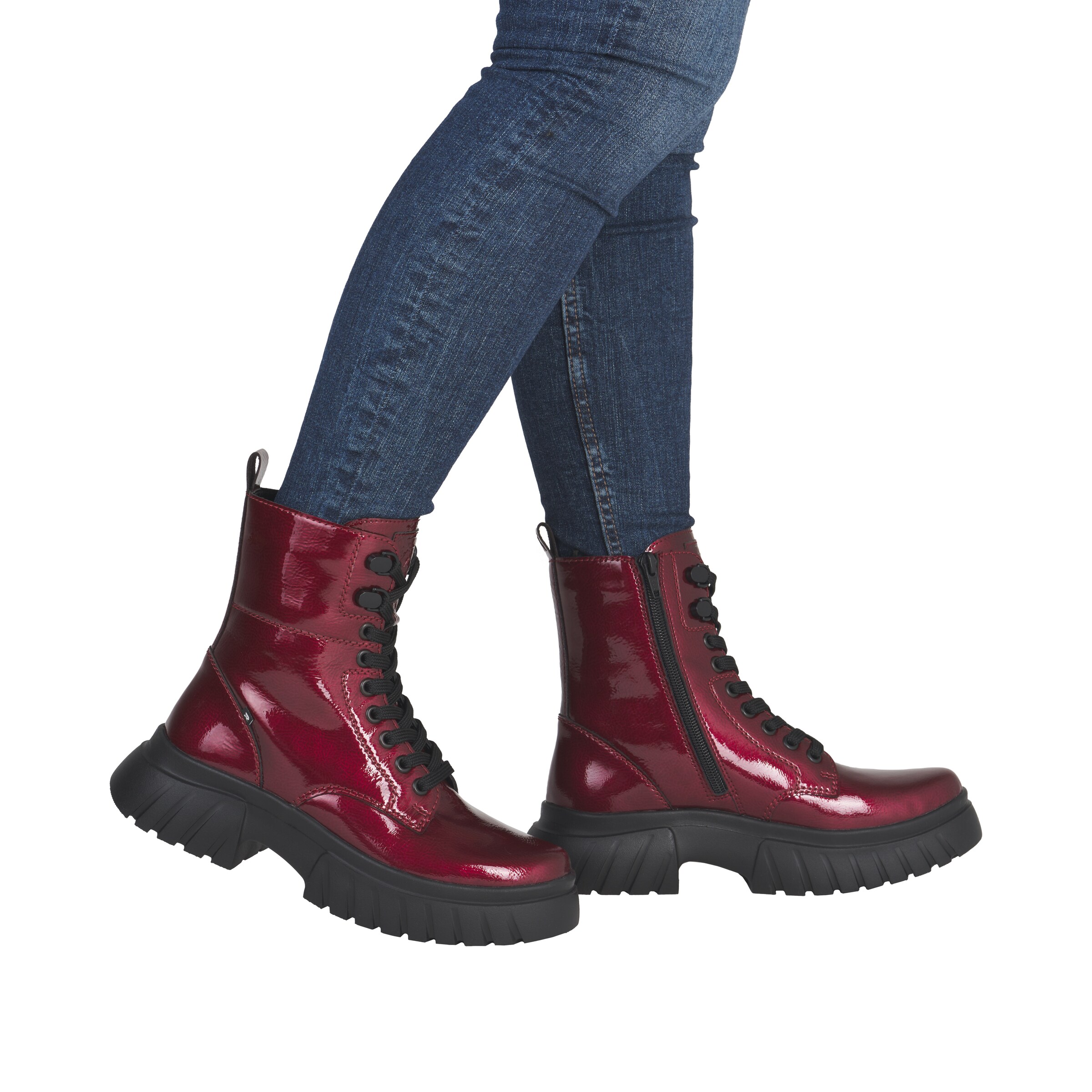 Rieker Schnürstiefel 'W1870' in Rot
