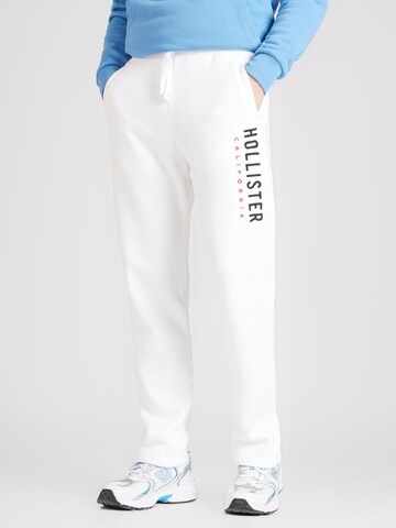 Regular Pantalon HOLLISTER en blanc : devant