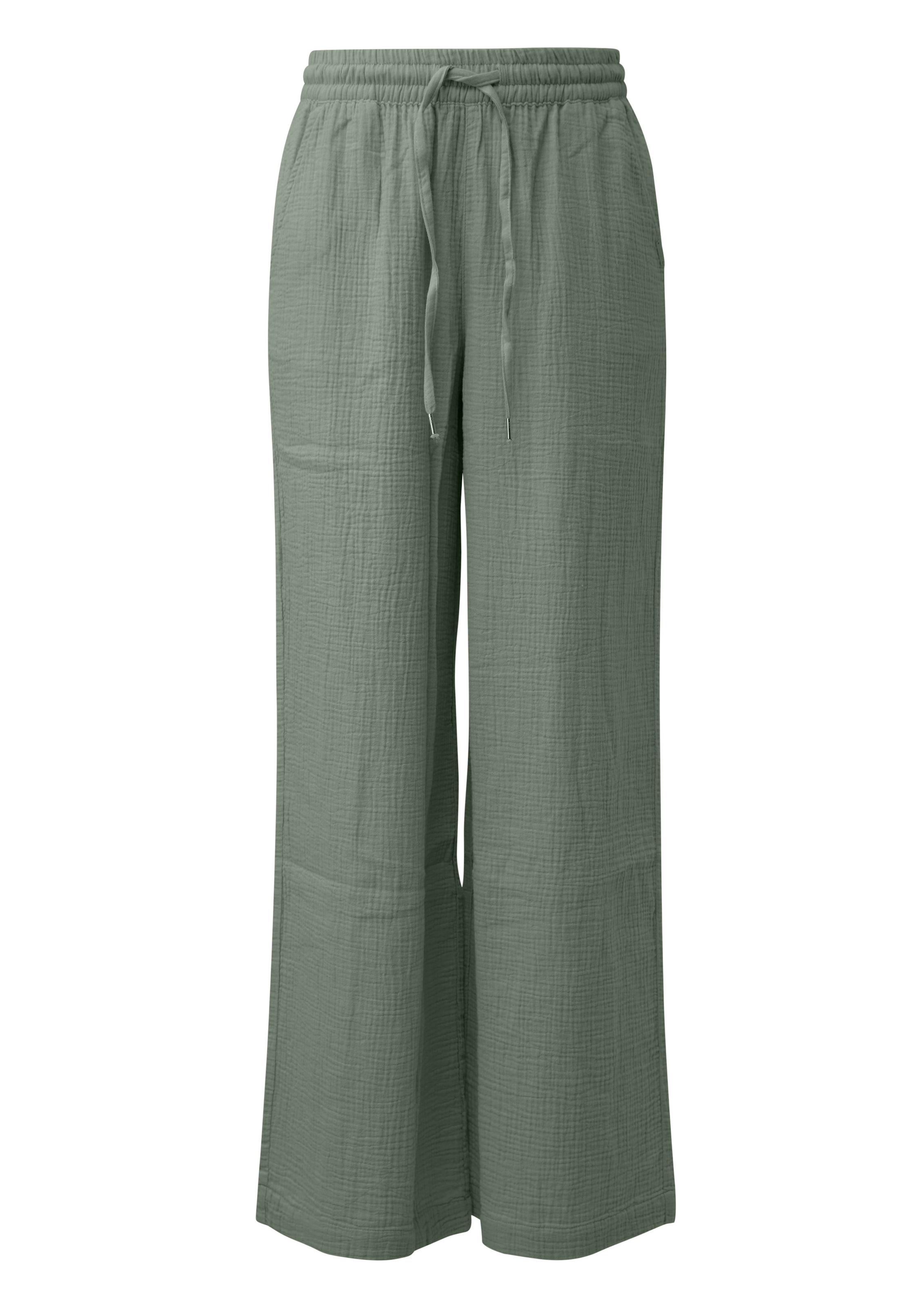 QS Wide Leg Hose in Blau: Vorderseite