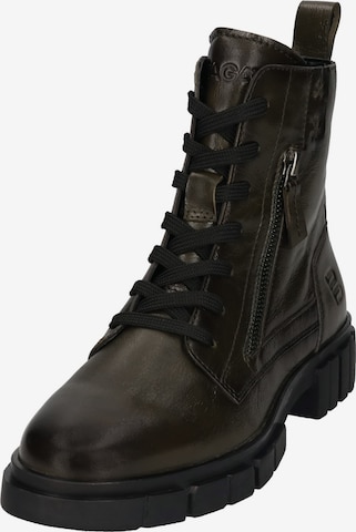 TT. BAGATT Lace-Up Ankle Boots in Green: front