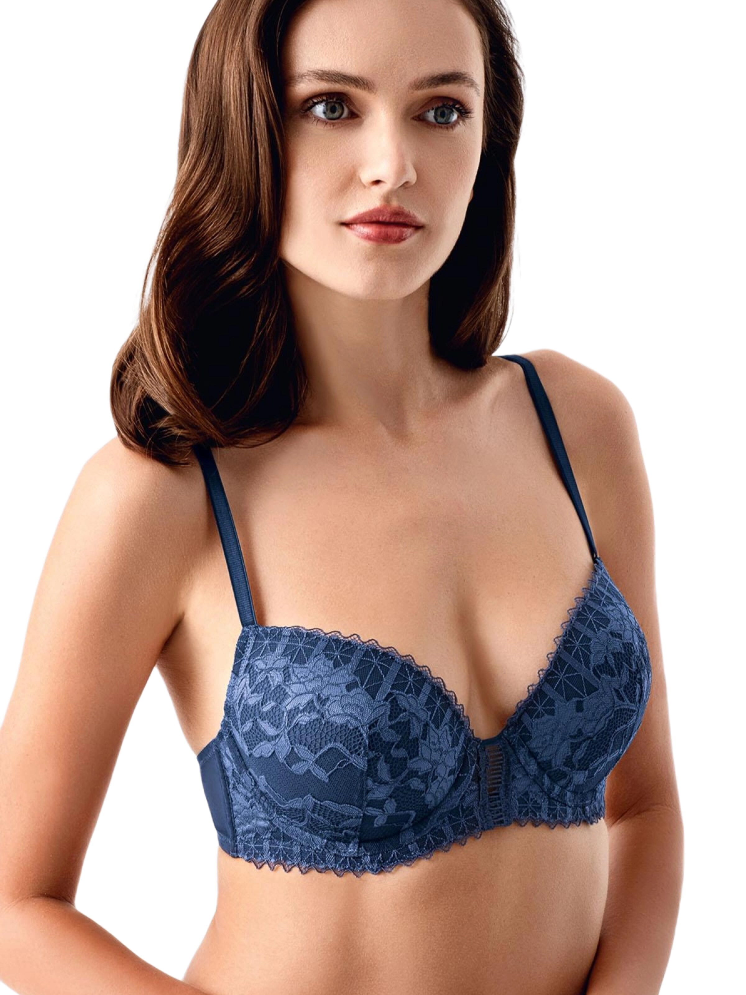 C&City T-shirt BH in Blauw