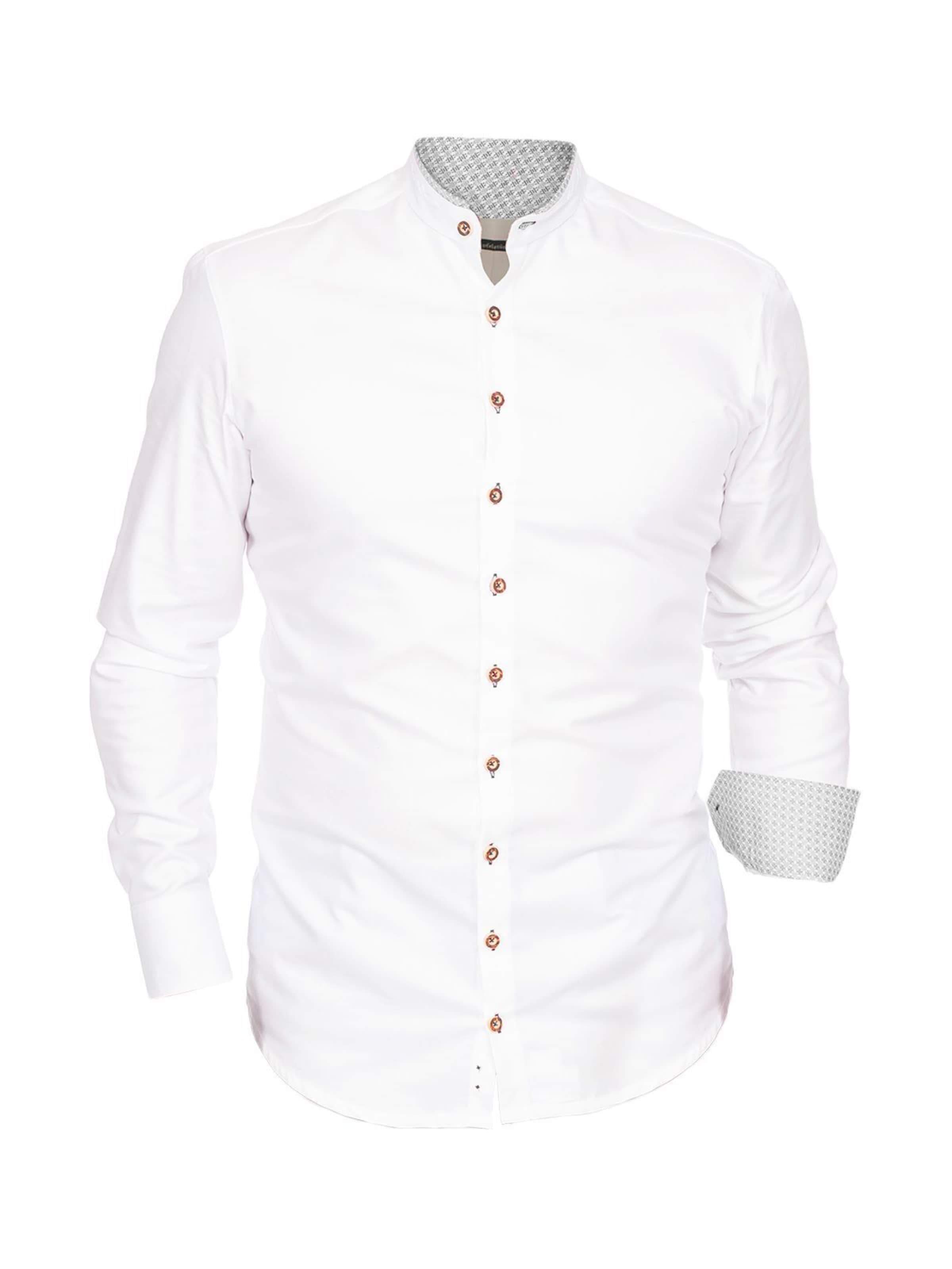 Gipfelstürmer Traditional Shirt '420003-3829' in White: front