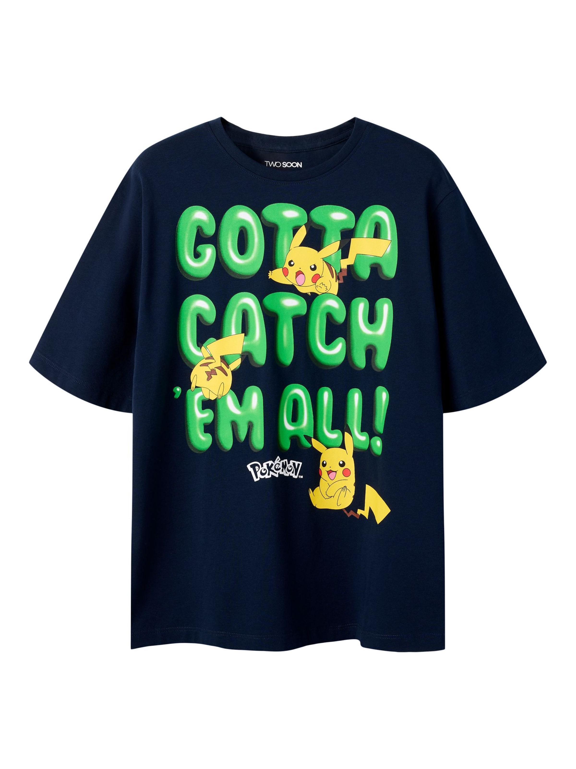 TWO SOON - Camiseta 'Pokémon' en azul: frente
