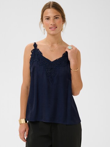 Cream Blusentop 'CRAnna' in Blau: Vorderseite
