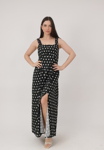 Elara Dress in Black: front