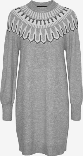 Vero Moda Petite Knitted dress 'Simone' in Graphite / mottled grey / White, Item view