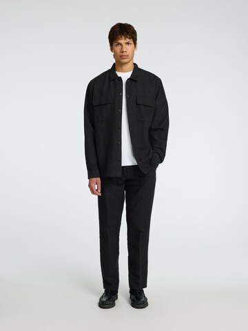 SELECTED HOMME Средняя посадка Рубашка 'SLH-Leroy Sun' в Черный