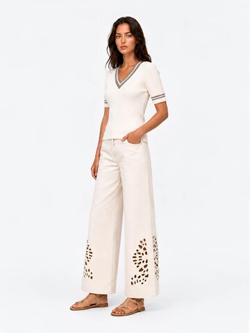 Wide Leg Pantalon 'Calças Inês' Josephine Label en beige